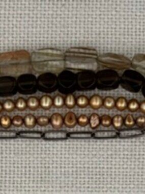 Silpada Multi Strand Pearl/Gemstone Bracelet